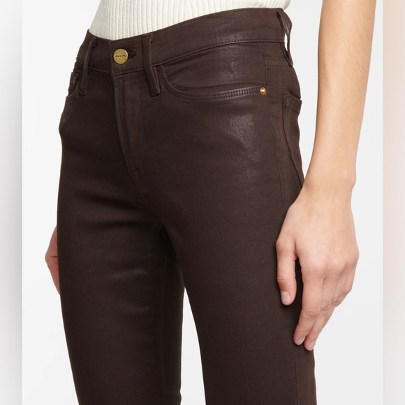 Frame Denim Pants - NWT FRAME Le Skinny de Jeanne Dark Brown Leather Sz 30 Jeans Pants
